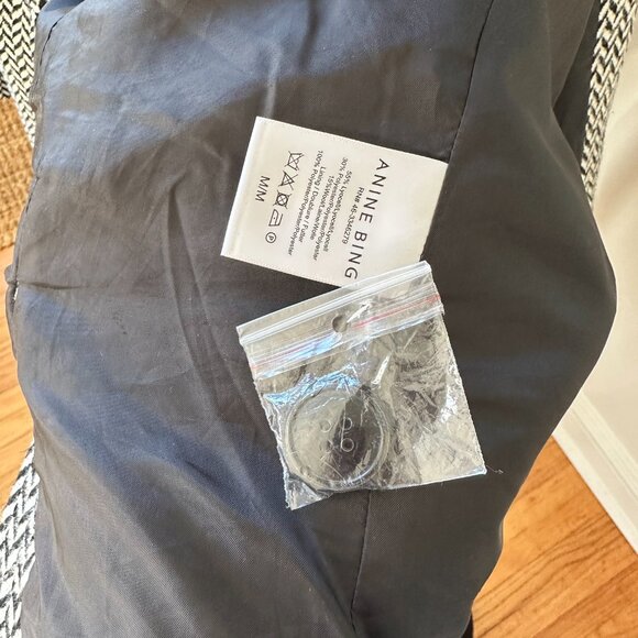 Anine Bing Fishbone Blazer Size Medium - Picture 6 of 12